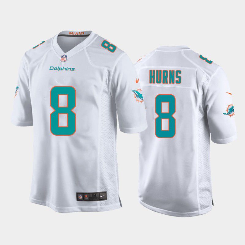Men Miami Dolphins #8 Allen Hurns Nike White Game NFL Jersey->miami dolphins->NFL Jersey